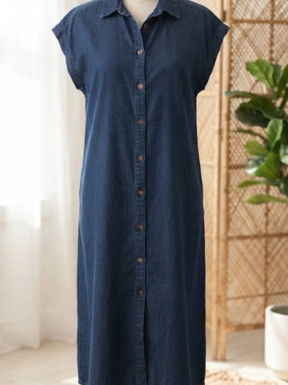 Old Navy Med Blue Denim Button-Up Shirt